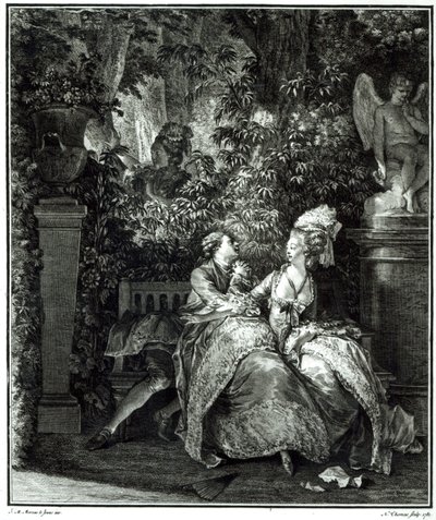 Sí o No 1781, grabado por N. Thomas de Jean Michel the Younger Moreau